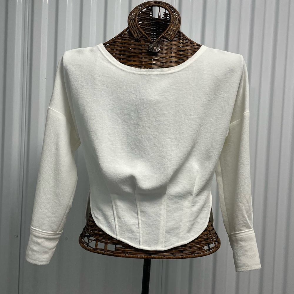 Rachel Comey Long Align Pleated Top in White size 2
